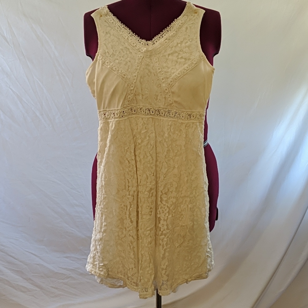 Ivory white lace dress size small self esteem